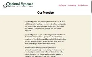 Optimal Eyecare of Northglenn website