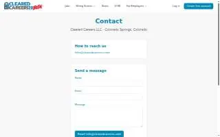Cleared Careers, LLC website