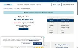 Colorado Eye Center of Parker website