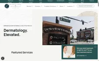 Elevated Dermatology of Parker website