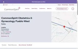 CommonSpirit Obstetrics & Gynecology Pueblo West website