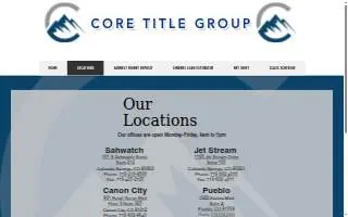 Core Title Group LLC of Canon City website