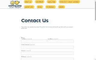 Happyland Preschool of Pueblo website