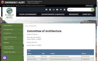 Committee of Architecture website