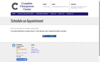 Complete Chiropractic Center website