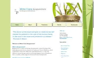 White Crane Acupuncture of Pueblo website