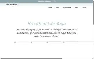 Breath of Life Yoga, LLC website