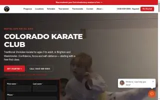 Colorado Karate Club of Sherrelwood website
