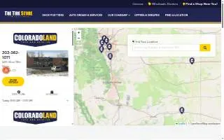 Coloradoland Tire and Service of Sherrelwood website