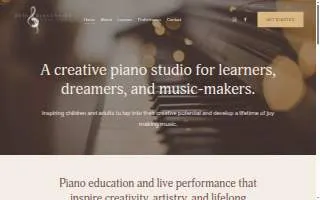 Beth Blaskovich Piano Studio website