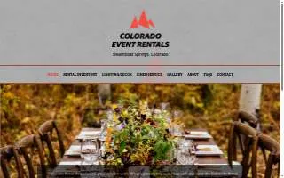 Colorado Event Rentals website