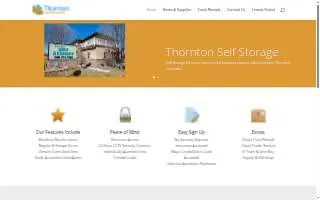 Thornton Self Storage website