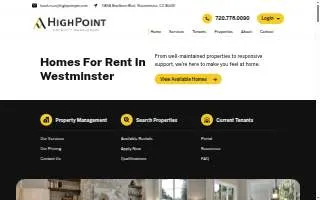 HighPoint Property Management website