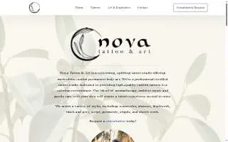 Nova Tattoo & Art website