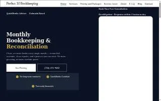 Perfect 10 Bookkeeping website