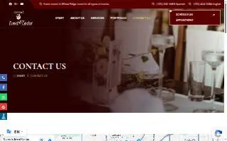 Correa's Event Center website