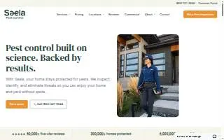 Saela Pest Control of Thornton website