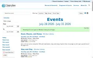 Clearview Library District - Windsor Library website