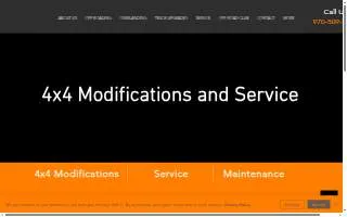 Off-Camber 4x4 Garage website