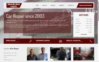 Windsor Auto Repair website