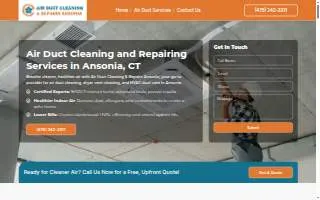 Clean Team Air Duct Cleaning website
