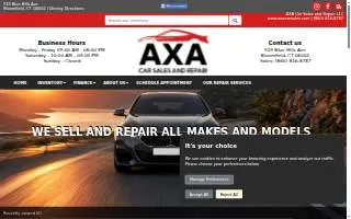 Axa Car Sales and Repair website