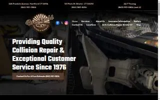 Brookfield Auto Body and Towing website