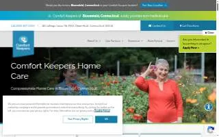 Comfort Keepers of Bloomfield website