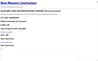 Frontline Waterproofing And Masonry of Bloomfield website