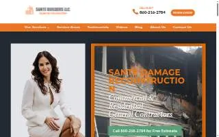 Sante Builders Reconstruction website