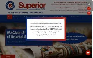 Superior Rug Cleaning Co of Bloomfield website