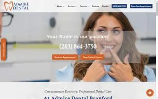 Admire Dental Branford website