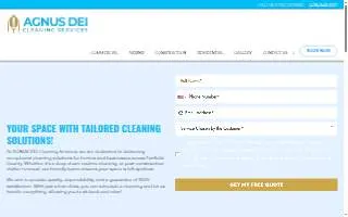 Agnus Dei Cleaning Services of Bridgeport website