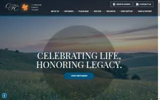 Community Funeral Chapels website