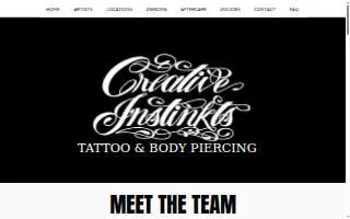 Creative Instinkts Tattoo Studio of Bridgeport website