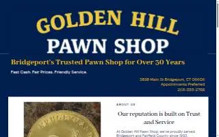 Golden Hill Pawn Shop of Bridgeport website