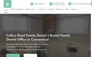 Collins Road Family Dental website