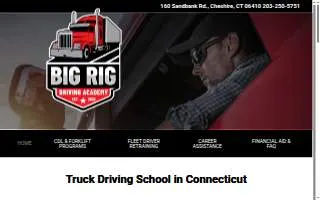 Big Rig Driving Academy website