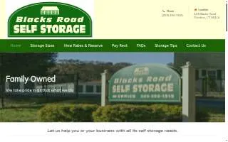 Blacks Road Self Storage website