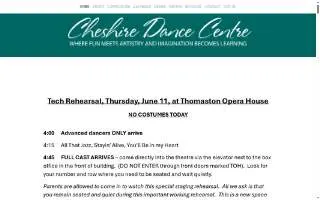 Cheshire Dance Centre website