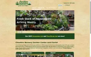 Cheshire Nursery Garden Center and Florist website