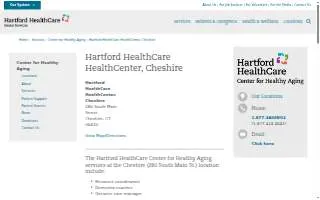 Hartford HealthCare Center for Healthy Aging website