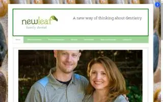 New Leaf Family Dental website