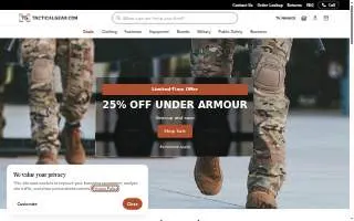 Tactical gear supply of Cheshire website