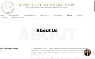 Complete Service Law - Darien Attorney website