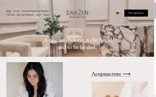Darizen Spa & Wellness website