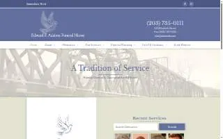 Edward F Adzima Funeral Home of Derby website