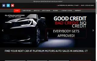 Platinum Motors of Derby website