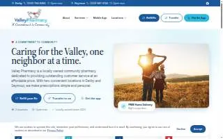 Valley Pharmacy of Derby website