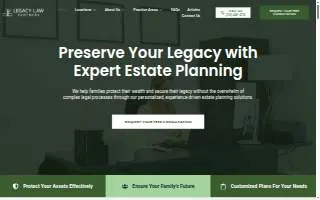 Legacy Law Partners of East Haven website